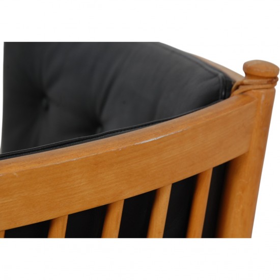 Børge Mogensen Tremmesofa i sort læder 1969