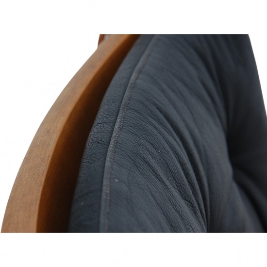 Børge Mogensen Tremmesofa i sort læder 1969