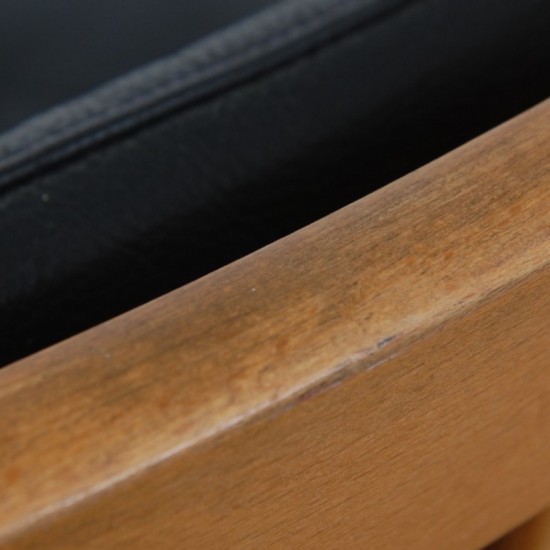 Børge Mogensen Tremmesofa i sort læder 1969