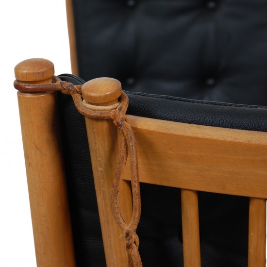 Børge Mogensen Tremmesofa i sort læder 1969