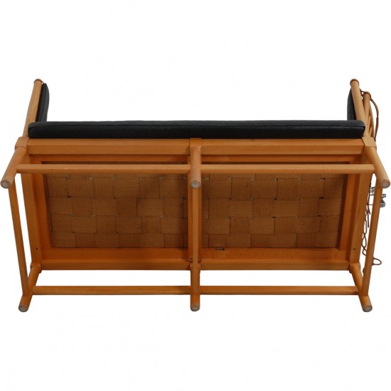 Børge Mogensen Tremmesofa i sort læder 1969