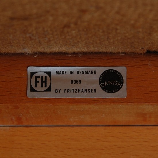 Børge Mogensen Tremmesofa i sort læder 1969