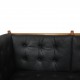 Børge Mogensen Tremmesofa i sort læder 1969