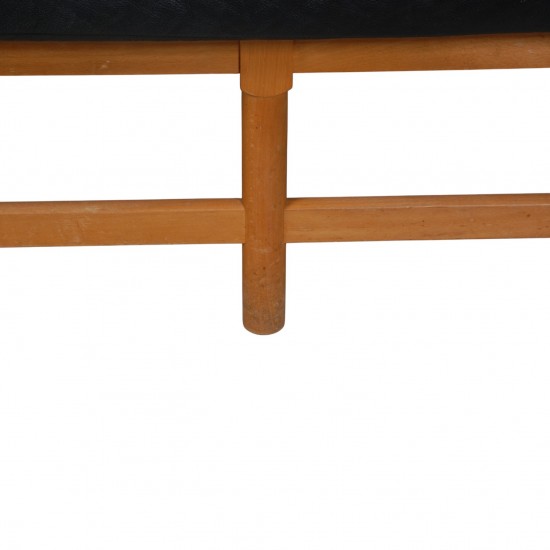 Børge Mogensen Tremmesofa i sort læder 1969