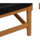 Børge Mogensen Tremmesofa i sort læder 1969