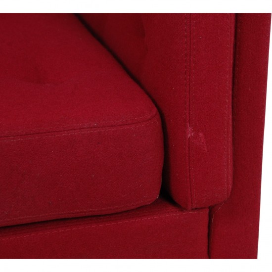 Erik Jørgensen EJ315 2-personers sofa i rødt stof 2000'erne