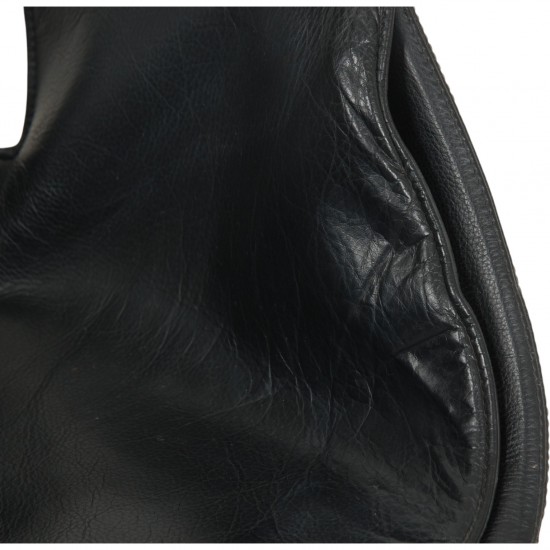 Fabricius and Kastholm tulip stol i sort læder 1990'erne