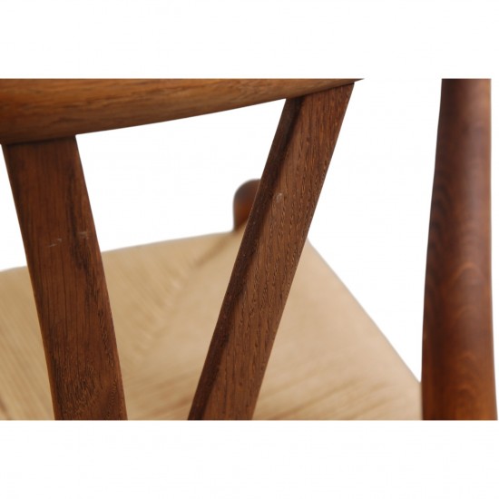 Sæt af 6 Hans Wegner CH24 Y-stole i røget eg