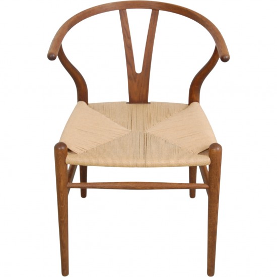 Sæt af 6 Hans Wegner CH24 Y-stole i røget eg
