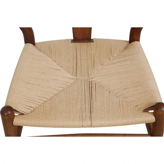 Sæt af 6 Hans Wegner CH24 Y-stole i røget eg