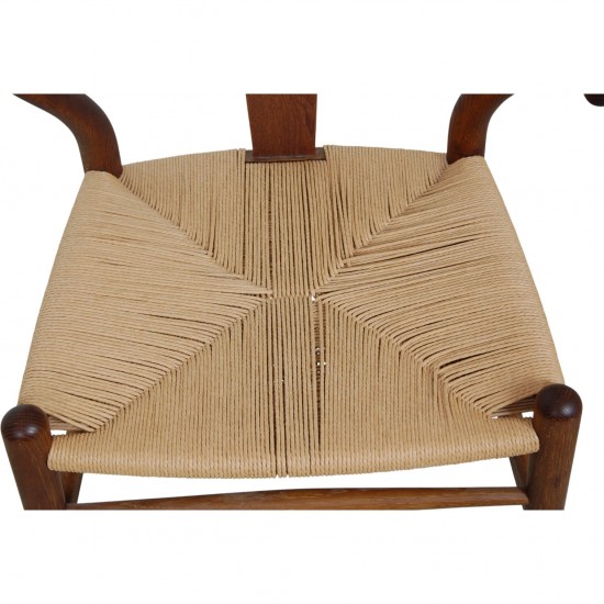 Sæt af 6 Hans Wegner CH24 Y-stole i røget eg