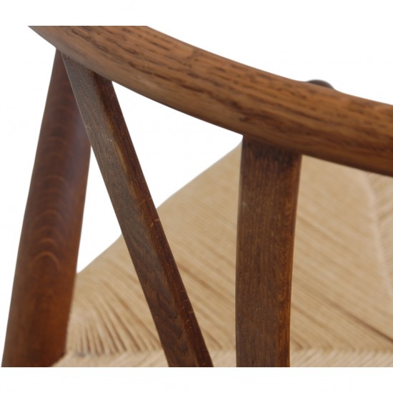 Sæt af 6 Hans Wegner CH24 Y-stole i røget eg