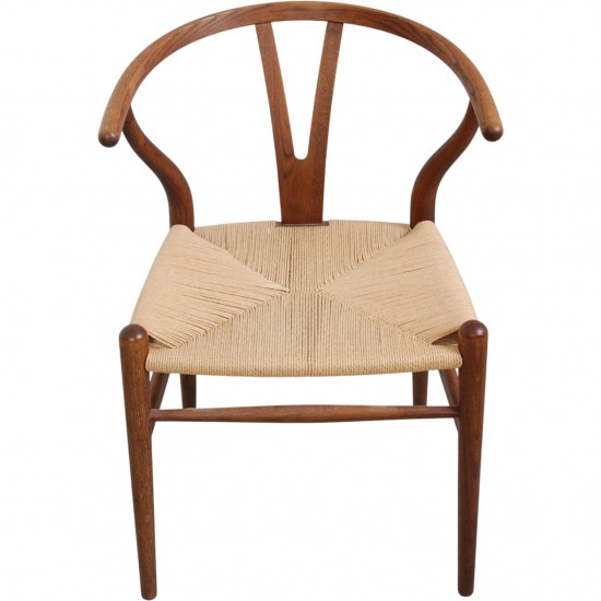 Sæt af 6 Hans Wegner CH24 Y-stole i røget eg