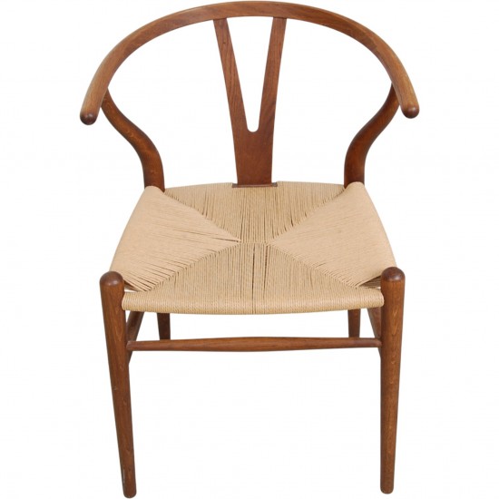 Sæt af 6 Hans Wegner CH24 Y-stole i røget eg