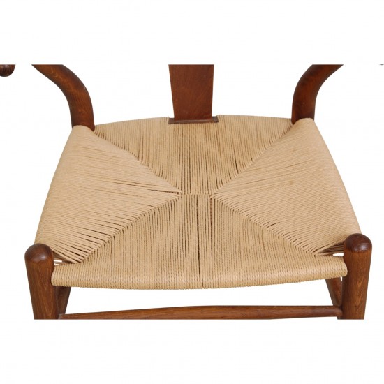 Sæt af 6 Hans Wegner CH24 Y-stole i røget eg