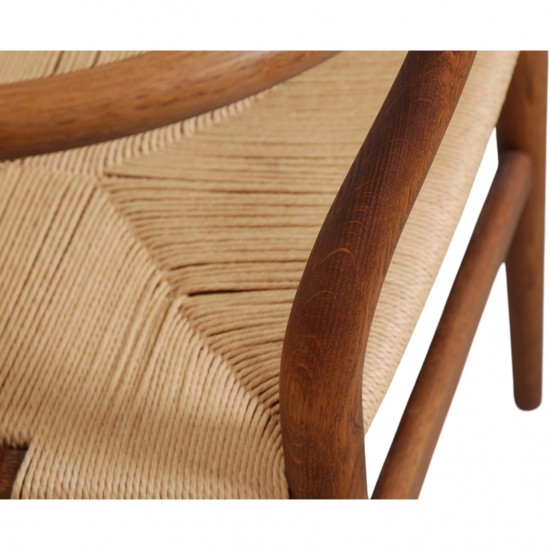 Sæt af 6 Hans Wegner CH24 Y-stole i røget eg