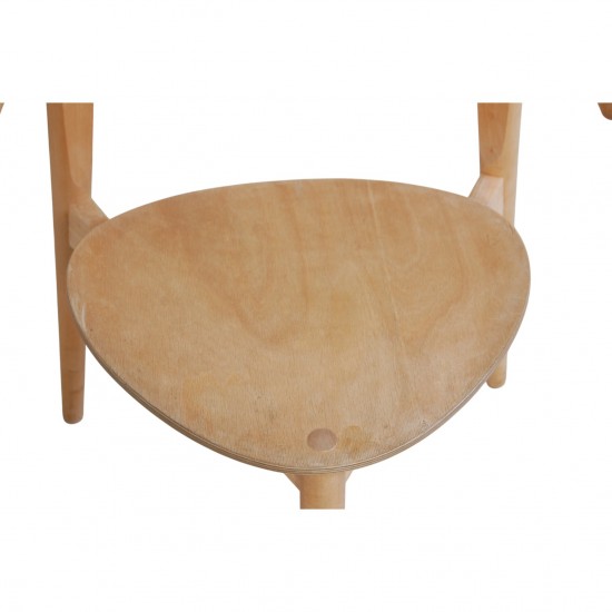 Sæt af 7 Hans Wegner PP583 stole i ask 1990'erne