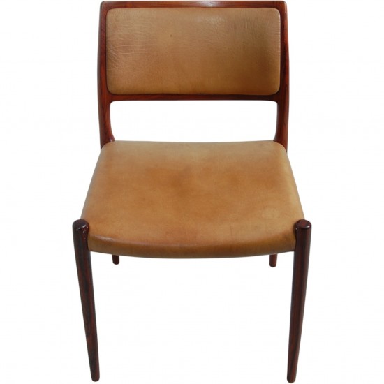 N.O Møller sæt af 3 Model 80 stole i palisander 1960'erne