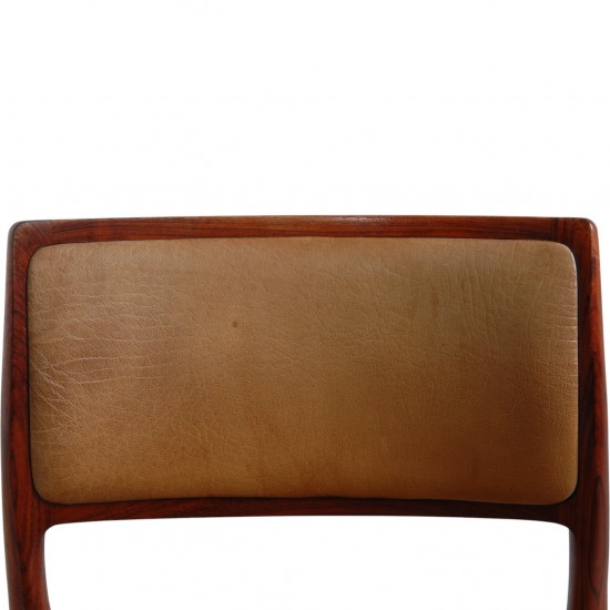 N.O Møller sæt af 3 Model 80 stole i palisander 1960'erne