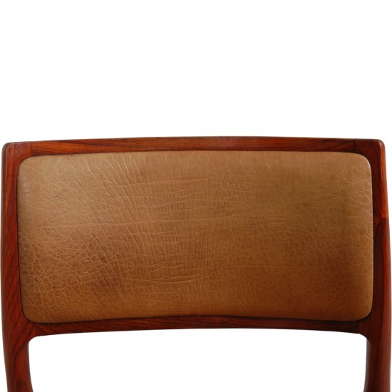 N.O Møller sæt af 3 Model 80 stole i palisander 1960'erne