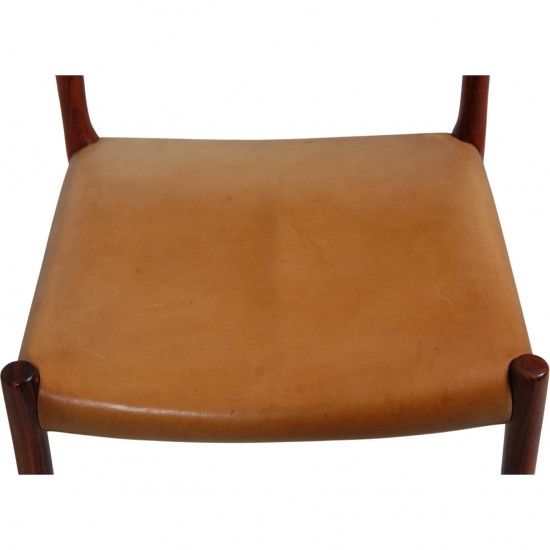 N.O Møller sæt af 3 Model 80 stole i palisander 1960'erne