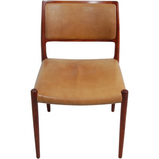 N.O Møller sæt af 3 Model 80 stole i palisander 1960'erne