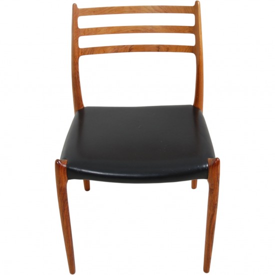 N.O Møller sæt af 4 Model 78 stole i palisander 1960'erne