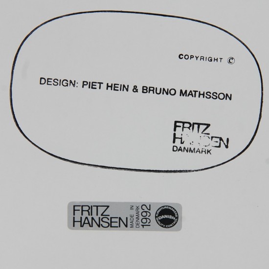 Piet Hein B619 Super ellipse bord 120x180 Cm 1992