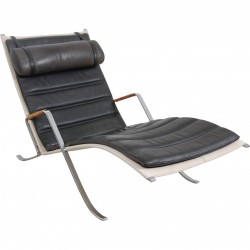 Fabricius and Kastholm Græshopper stol i sort læder 2010'erne