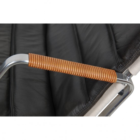 Fabricius and Kastholm Græshopper stol i sort læder 2010'erne