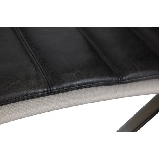 Fabricius and Kastholm Græshopper stol i sort læder 2010'erne