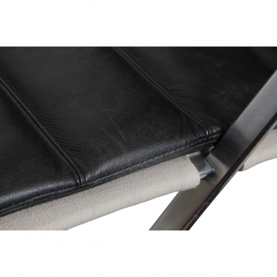 Fabricius and Kastholm Græshopper stol i sort læder 2010'erne