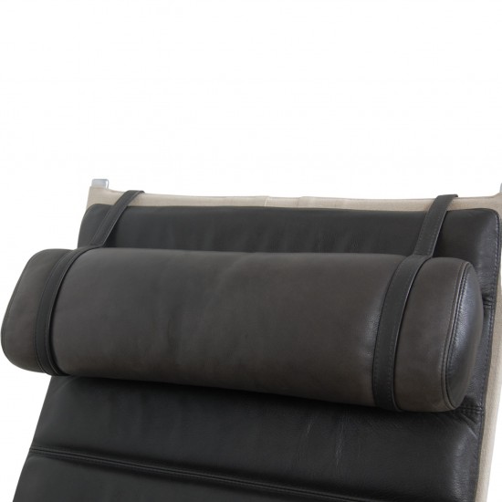 Fabricius and Kastholm Græshopper stol i sort læder 2010'erne