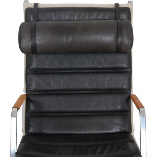 Fabricius and Kastholm Græshopper stol i sort læder 2010'erne