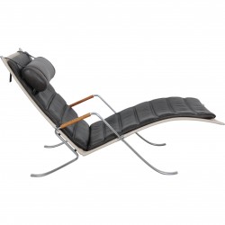Fabricius and Kastholm Grasshopper chair in black leather 2010s