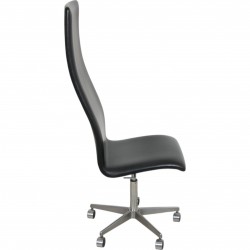 Arne Jacobsen Tall Oxford office chair in black leather
