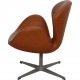 Arne Jacobsen Svanen stol i cognac Classic læder