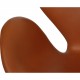 Arne Jacobsen Svanen stol i cognac Classic læder