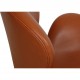Arne Jacobsen Svanen stol i cognac Classic læder