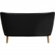 Arne Vodder 2.seater AV5 sofa in black leather