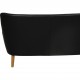 Arne Vodder 2.seater AV5 sofa in black leather