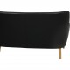 Arne Vodder 2.seater AV5 sofa in black leather