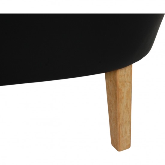Arne Vodder 2.seater AV5 sofa in black leather