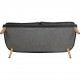 Arne Vodder 2.seater AV5 sofa in black leather
