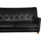 Arne Vodder 2.seater AV5 sofa in black leather