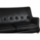 Arne Vodder 2.seater AV5 sofa in black leather