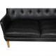 Arne Vodder 2.seater AV5 sofa in black leather