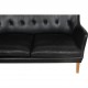 Arne Vodder 2.seater AV5 sofa in black leather