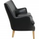 Arne Vodder 2.seater AV5 sofa in black leather