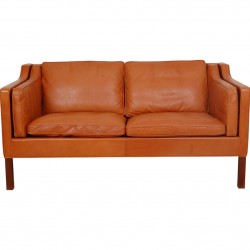Børge Mogensen 2-personers 2212 sofa i patineret cognac læder